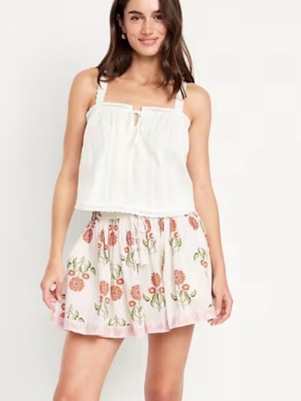 Old Navy Floral Print Flouncy Shorts skirt size M